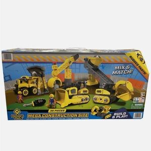 Mega Construction Site Toy Set - Yellow